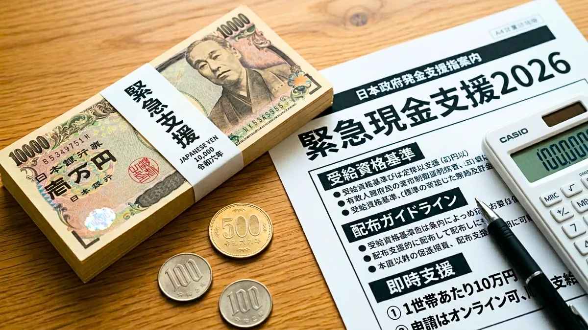 日本の緊急現金支援2026最新情報｜受給資格基準と即時配布ガイドラインの詳細